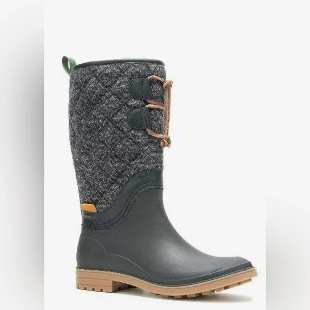 NEW KAMIK Women's Abigail Winter or Rain boots in black/white Size 5